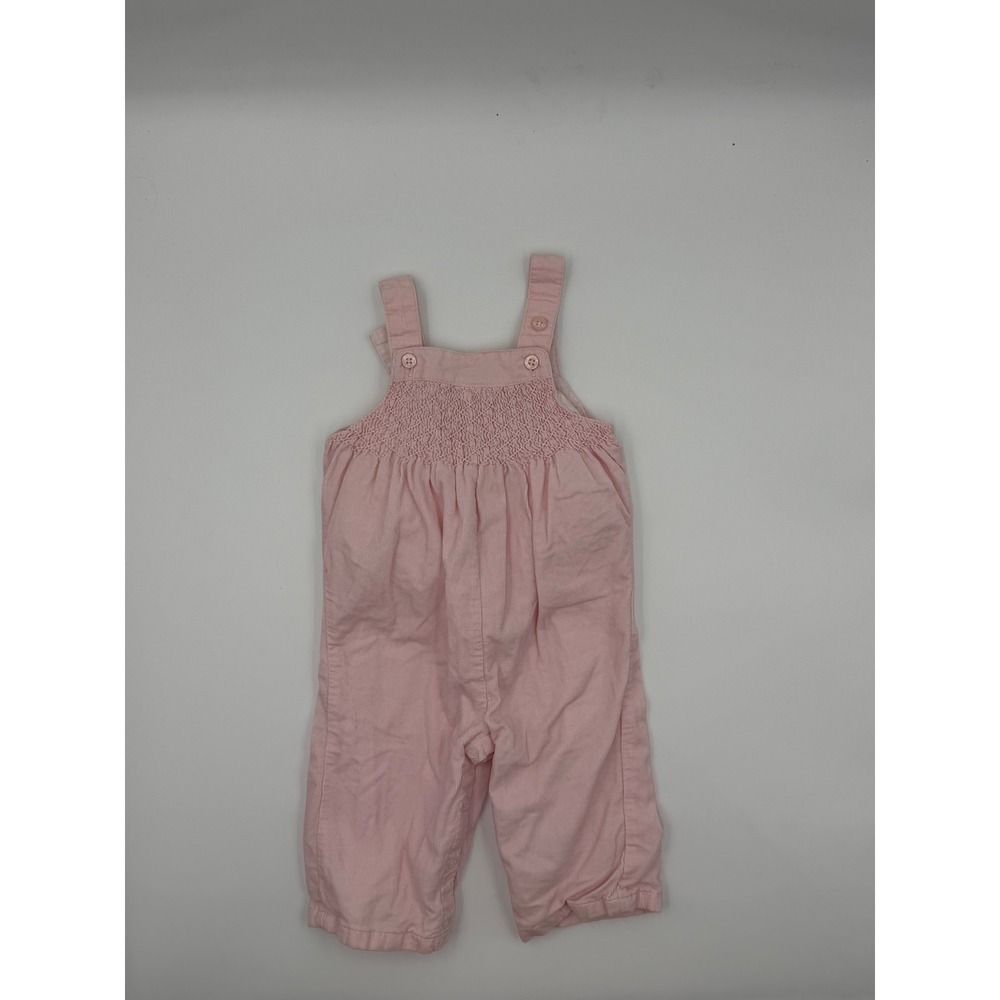 Janie and Jack Baby Girl Pink Corduroy Overalls